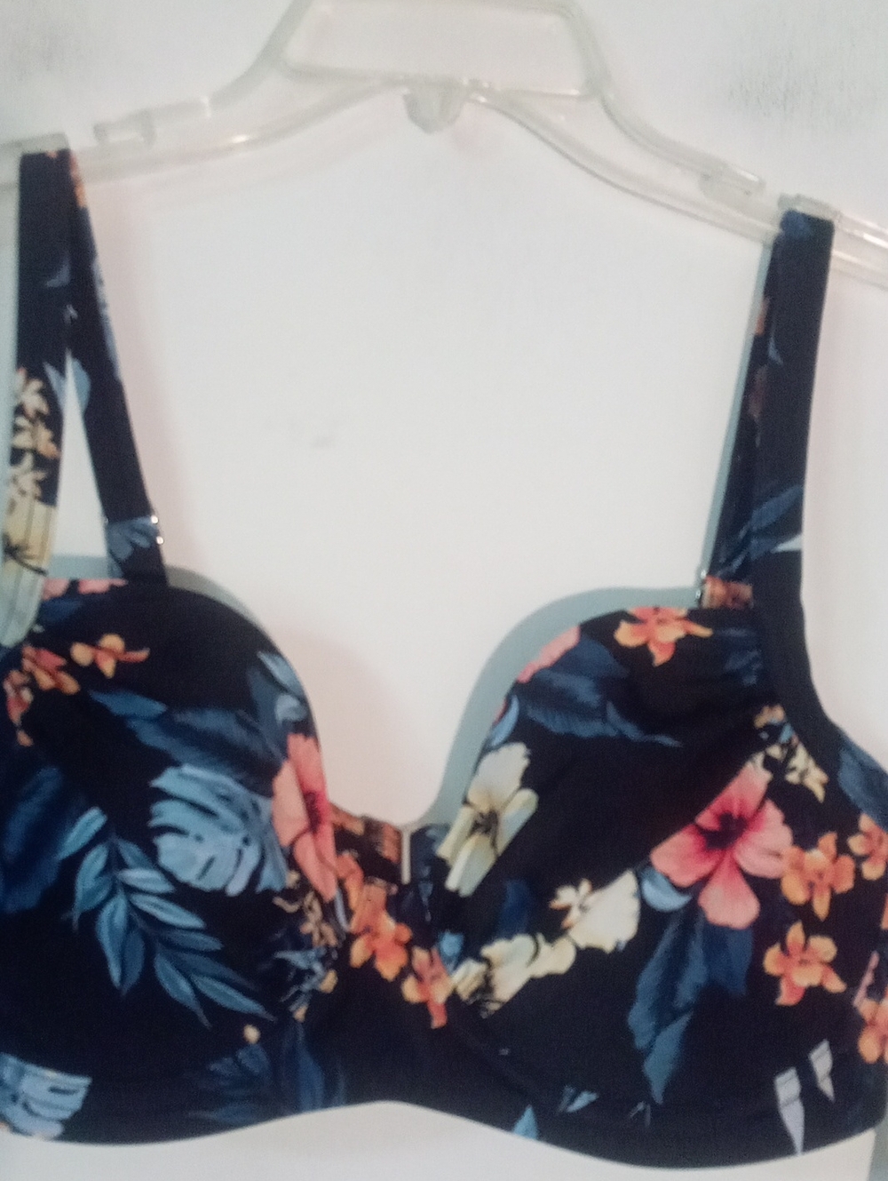 Lands' End Bikini Swim Top Sz 8 NWT $46 Floral - Picture 2 of 3